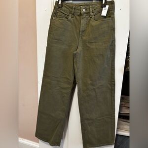Old Navy Olive Green Straight Leg Jeans